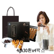 김소형 침향환 녹용 골드 녹용환 분말 6년근홍삼 황금 차가버섯 기력 활력 직장인 부모님 수험생 식약처 HACCP 인증 홍삼 선물세트, 4gx30환x4박스(120환)