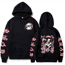 여성후드 Anime Cartoon Hoodie 여성 남성 악마 슬레이어 Kimetsu No Yaiba 의류 Streetwear Print Oversized Pullover Tops