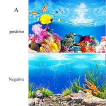 물멍 큐브 어항 하단섬프어항 자동청소어항수족관 배경 물고기 탱크 그림 HD 3D 스테레오 벽지 조경 장식, 02 Section A_05 40x60