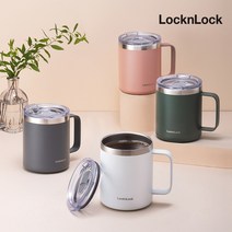 락앤락 하우스머그컵 LHC4297, 락앤락 하우스머그컵 370ml 카키