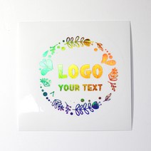 페퍼 홀로그램 투명스티커 주문제작 금박, 500