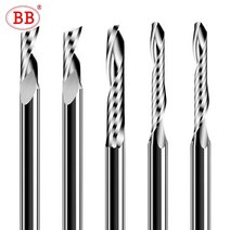 선반팁 bb 하나의 단일 플루트 나선형 카바이드 밀링 커터 cnc 3d 조각 라우터, 12x25x75, 아아(1개)