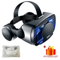 가상 현실 3D VR 안경 헤드셋 스마트 헬멧 스마트 폰 휴대 전화 렌즈 헤드폰 컨트롤러 Viar 쌍안경, 02 No Box With Remote