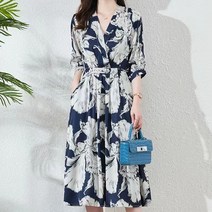 디애이치 첼롯 플로렐리 브이넥 원피스