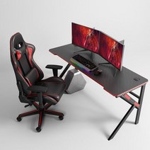 더준 게이밍책상 컴퓨터 데스크 게임 PC 책상, 피씨책상 1400