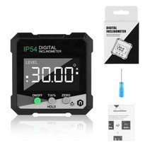 레벨 측정기 음향 ip54 490 ° 디지털 경사계 자기 전자 각도계 lcd 백라이트 각도기 기울기 각도 눈금자 단면 51, 초록
