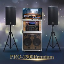 금영/태진 행사용 이동식 노래방세트 PRO-2900Premium 업소용 가정용 노래방기계, 태진 노래방세트(무선마이크2개)