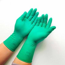 일회용라텍스장갑 옥스포드 고퀄리티 주방화장실 용역 기계 물 산업 내마모성 오래사용 방호 딩칭 2919070859, 그린 옥스포드 XL 야드 50 겹