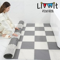 리브위트 욕실 미끄럼방지 매트 화장실 패드 주방 배수, 옐로우