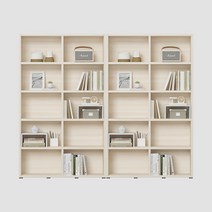 한샘 샘 와이드 책장 5단 120cm 시공 2set, 크림화이트(B)