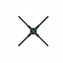 3D 홀로그램영상 팬 홍보 레이저광고 고화질 파티, 금속 보호 커버(APP+블루투스+리모컨)