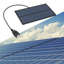 미니 USB 태양 전지 패널 장치 발전소 휴대폰 고효율 2W 야외 활동 하이킹용, 한개옵션0