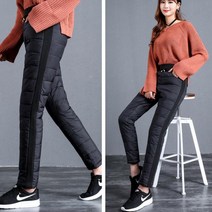다세코 여성 패딩바지 여자커플 방한바지 겨울펜츠 일자바지 오리털바지 봄 가을 겨울