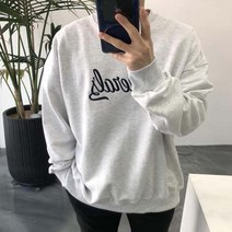 라일라이 필체자수 오버핏 남녀공용 맨투맨 티셔츠