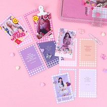 폴꾸 프레임 체크 스티커 포토 카드 포카 폴라로이드 사진 포토 배경 꾸미기 32장, 8sheets (32컬러)