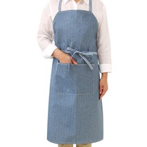 넉넉한 빅싸이즈 블루레인 면앞치마