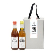 경기방앗간 통깨 수입 중국산 참기름 들기름 세트 350ml 2개, 중국산 참기름들기름 세트(350mlx2)
