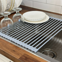 리빙디움 싱크대 식기 건조 실리콘 롤매트