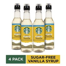 스타벅스 Starbucks Sugar-Free Vanilla Coffee Syrup 미국 무설탕 바닐라 커피 시럽 360ml 4팩