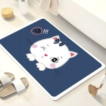 만화 캐릭터 캐시미어 욕실 흡수성 패드 가정용 도어 침실 바닥 매트 카펫, 60X90cm, 캐시미어 스완 01