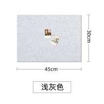 벽메뉴판 어린이집 환경판 생일판 나무 형 펠트 벽 스티커 ins풍 사진 패널 코르크보드 유치원 작품 전시 게시판 배경 가정용 장식 맞춤 제작 가능, 21 【30×45cm펠트판】라이트 그레이