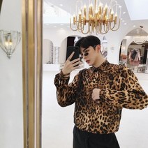 남성 레오파드 호피무늬 남방 남자 호피 셔츠