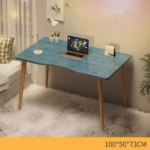 컴퓨터 책상 데스크탑 현대 미니멀리스트 홈 데스크 침실 소녀 간단한 책상 소규모 사무실 책상, 100x50 블루파인 싱글 테이블