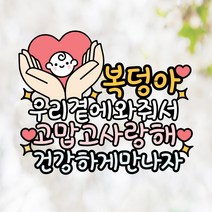 임신 태교여행토퍼 만삭토퍼 아기토퍼 태명토퍼, 손아기하트