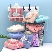 수건 답례품 세면 타월 샤워 2P 세트 호텔 타올 핸드 판촉 선물 기념 기념품 수물 목욕 칠순 홍보, 레드, 레드