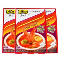 lobo 똠양꿍 페이스트 소스 100g x 3팩 똠양꿍 만들기, 3개