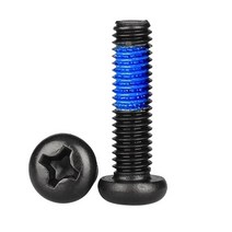 M2 블랙 나이록 둥근머리 십자 볼트 크로스 라운드 헤드 풀림 방지 아연 도금 잠금 볼트, M2X10 (50pcs)