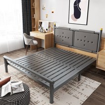 북유럽 철제 침대 철골 프레임 더블 싱클 퀸 모던 심플 파레트 받침, 1800mm*2000mm 옵션5