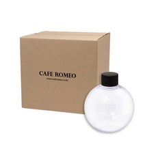 카페로메오 더치병 250ml 투명용기(볼형) 100개 더치커피병 페트병 커피병