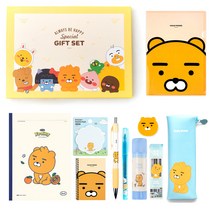 카카오프렌즈 플러스 라이언 어피치 춘식이 문구세트 / 어린이집선물 문구세트 교회단체선물 학원단체선물 문구류 학용품세트 단체선물 어린이날구디백 카카오 유치원 초등학생 문구세트, 라이언세트