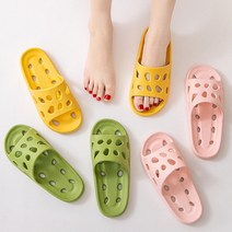 1+1 EVA 미끄럼방지 욕실화 물빠짐 욕실 슬리퍼 실내화 6color, 옐로우(여성용~250), 옐로우(여성용~250)