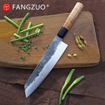 HNW 일본 요리사 칼 손 단조 높은 탄소 키리츠케 모양 레이어 복합 전문, 1개, Cutting knife + 8 인치