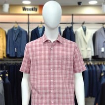 [그랜드백화점SG] LMA3A27Z_린넨 믹스 체크 반팔 셔츠