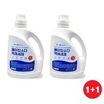 1+1 온가족 드럼 세탁기 겸용 자연유래 피부 저자극 중성 대용량 농축 액상 액체 베이킹소다 세탁 세제 3L 1개