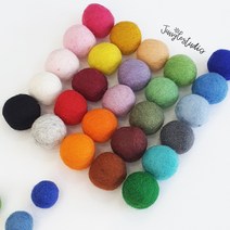 [정글스튜디오] 양모볼 1.5cm 2.2cm 3cm 100%울 펠트볼 DIY, 20.그린