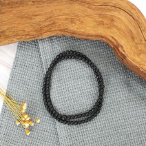 검은조림침향 108염주(합장주) 5mm (침향나무 침향염주 불교팔찌 백팔합장주), 남자용