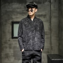 삼베옷 남성 개량 한복 정장 도포 남자 승복 세미한복 브이넥 긴팔티 남춘추신상 차이나 남성복 셔츠 빈티지 패션 자카드 레깅스
