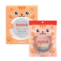 캣츠모리 와이어츄 실꼬리돔&연어맛 1BOX (15g x7ea) 고양이영양간식 덴탈껌, 단품