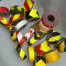 야간 안전 고휘도 반사테이프 폭 5cm 10cm 길이50m, 10cm x 50m, pet화살표(옐로우/블랙), 1개