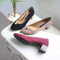 베리슈 베리슈 여성 4.5cm 스웨이드 진주 큐픽 미들힐 (3527602)