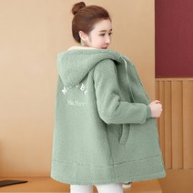 겨울 여성 뽀글이 퍼 안감 베이직 후드 자켓 점퍼