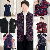 [엄마옷 로즈맘] 보드레누빔카라조끼/겨울 할머니조끼 중년여성 50대60대 김장조끼
