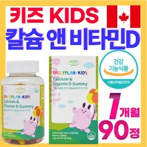 1개월분 캐나다 키즈 칼슘 앤 비타민D 90꾸미 맛있는 토끼 젤리 잴리 구미 바이트 아들 딸 손자 손녀 손주 우리 아이들 아동 5살 6살 7살 유치원생 초등 저학년 고학년 중등 생, 1개