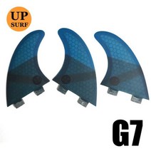서핑보드 Upsurf 로고 더블 탭 핀 S/M/L/UK2.1 서핑 보드 허니컴 유리 섬유 Quilhas Fins, [07] G7 3pcs