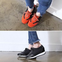 티투알 T2R 6cm 7cm 키높이 여성 수제 스니커즈 그라시스 W44 블랙 오렌지