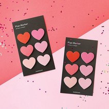 플랜마커 포인트 하트모양 점착식 메모지